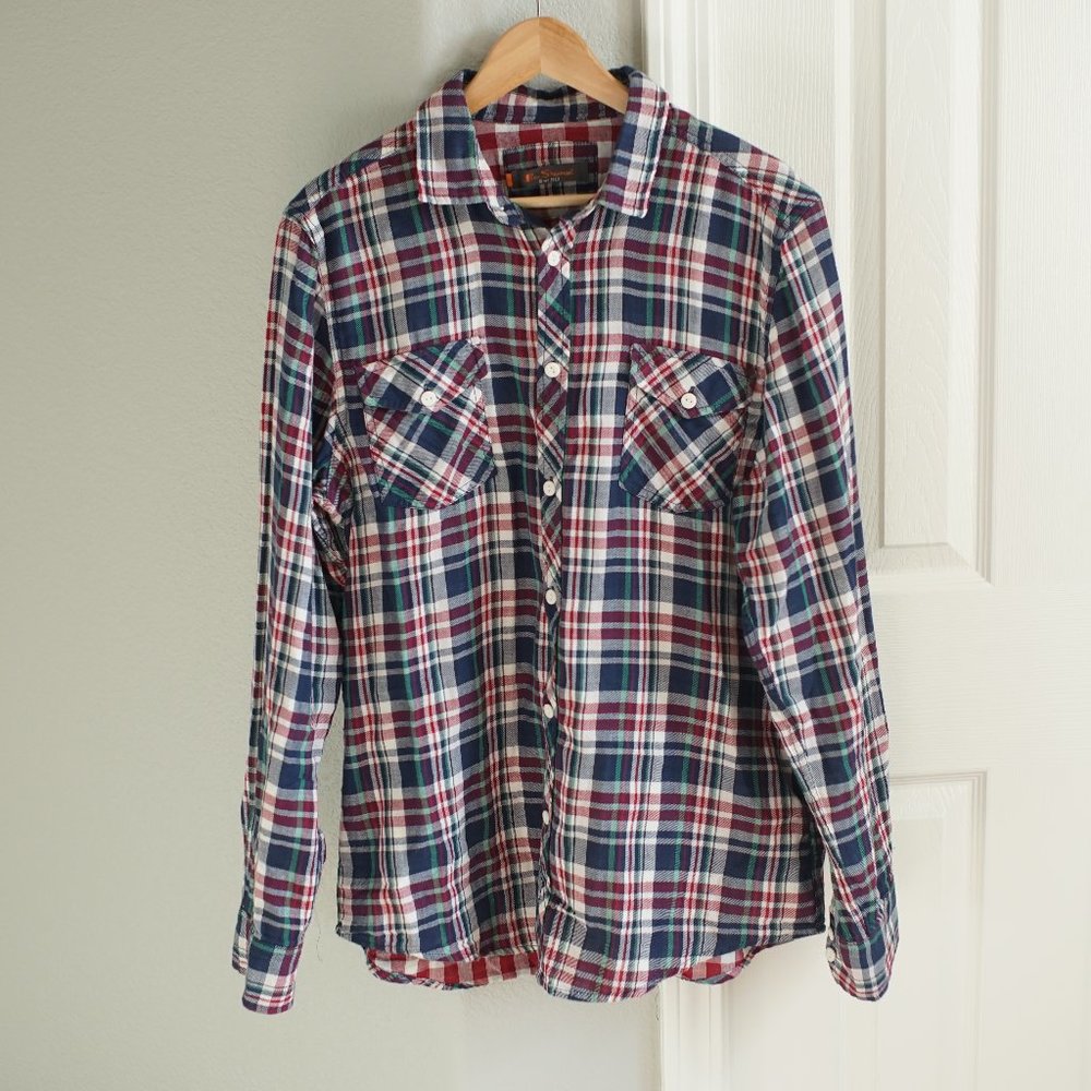Ben Sherman Multicolor Plaid Flannel Button Up